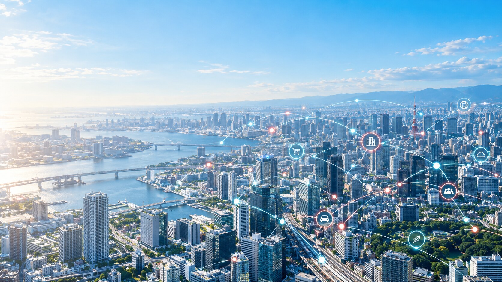 都市のビジネス風景